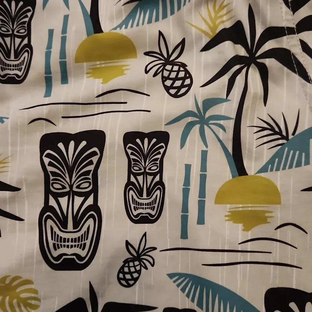 Wailoa Hawaiian Tiki Board Shorts 28
